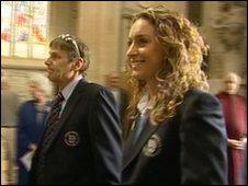 Amy Williams at Bath Abbey