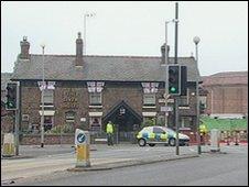 Scene of the shooting in Crosby