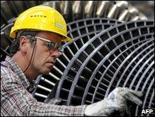 Turbine at Siemens production plant in Goerlitz, Germany