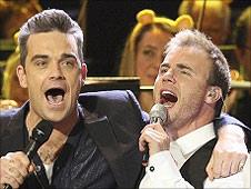 Robbie Williams and Gary Barlow