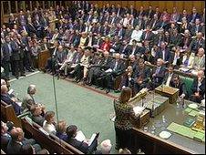 The chamber of the House of Commons