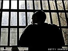 Prisoner in silhouette, file pic