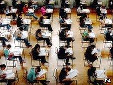 pupils taking exams