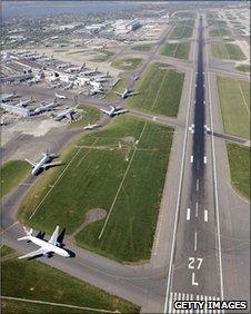 Runway at Heathrow Airport