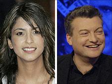 Konnie Huq and Charlie Brooker