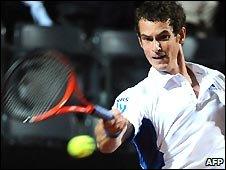 Andy Murray in action