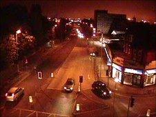 CCTV of Crosby Road North, moments before the shooting
