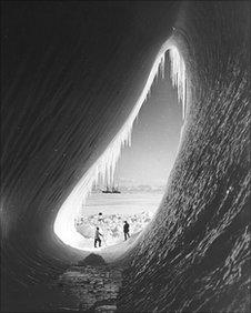 Antarctica ice cave