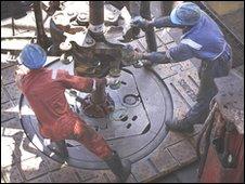 workers on a oil rig