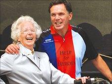 Maj Gen Andrew Gregory with his mother