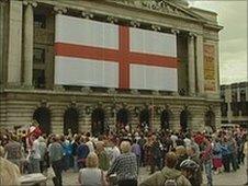 Parade through Nottingham's Market Square