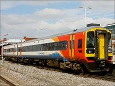 One of the newly refurbished trains