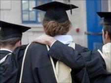 Students at graduation