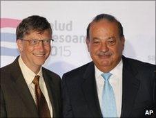 Bill Gates (left) and Carlos Slim