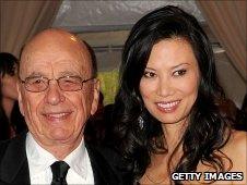 Rupert Murdoch and his wife Wendi Deng in New York last month