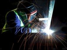 Welder working on the new vessel