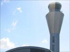 Jersey Airport air traffic control tower