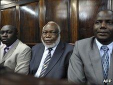 Kenyan MPs (L-R) Joshua Kutuny, Wilfred Michage and Fred Kapondi
