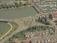 One of the roundabouts in Weymouth