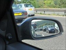 Traffic jam on the M6