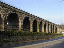 Rail route bridge