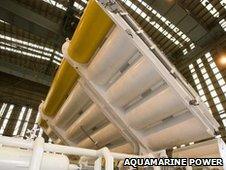 Oyster wave power machine