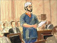 Faisal Shahzad courtroom sketch 21.6.10