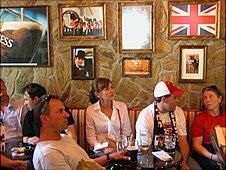 Slovenian fans in Ljubljana's England Pub