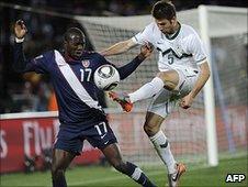 Scene from Slovenia v USA match at World Cup