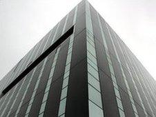 The exterior of the Corby Cube