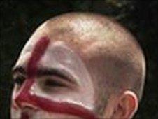 England fan with painted face