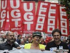 Public sector workers protest in Oviedo 8.6.10