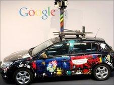 A Google Street View car