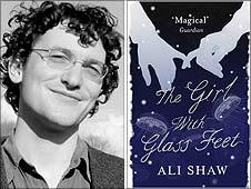 Ali Shaw and the cover of his prize-winning novel