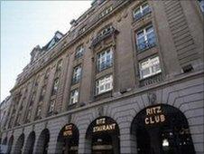 The Ritz hotel in London