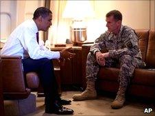 President Obama and Gen McChrystal. Photo: October 2009