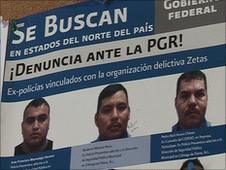 Wanted former police officers found to have links with the Zetas cartel