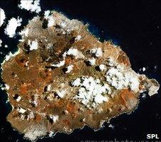 Satellite image of Ascension Island