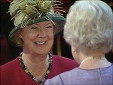 Dame Perkins is awarded and OBE by the Queen
