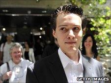 Frenchman Francois Cousteix leaving a courtroom