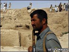 Security officer at a mining site in Afghanistan