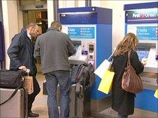 Ticket machines at Paddington station