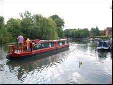 Narrowboat on canal