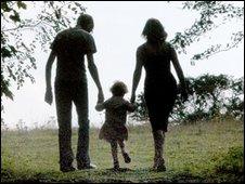 Silhouette of a family