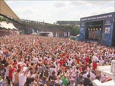 Fans at Castlefield arena