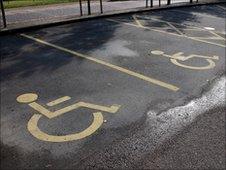 Disabled parking bays