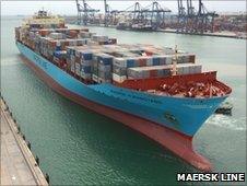 Maersk container ship