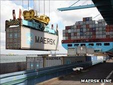 Maersk container ship