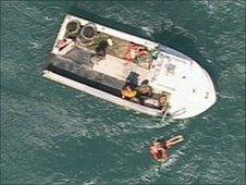 Man airlifted from boat