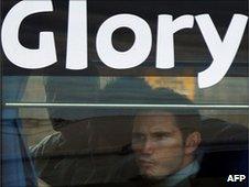 Frank Lampard on the England team bus